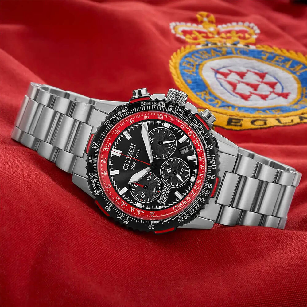 Citizen Red Arrows Promaster Air Navihawk 40mm Black Dial Stainless Steel Bracelet Watch