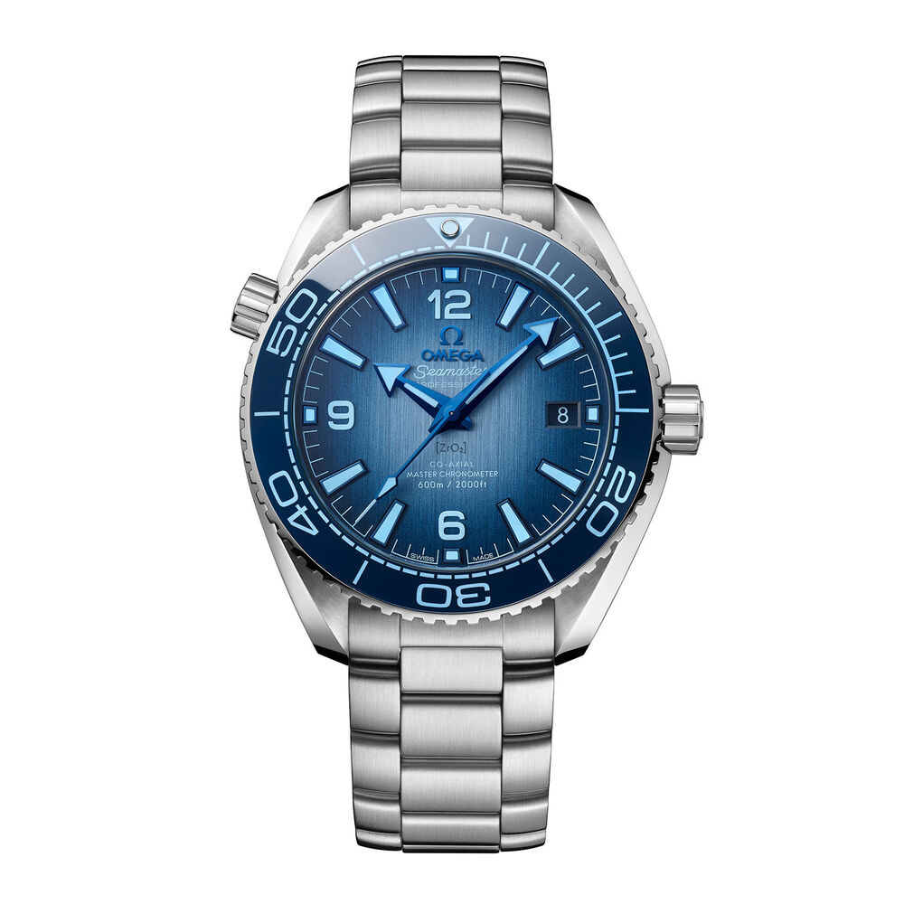 OMEGA Seamaster Planet Ocean 600M 39.6 Summer Blue Dial Steel Bracelet Watch image number 0