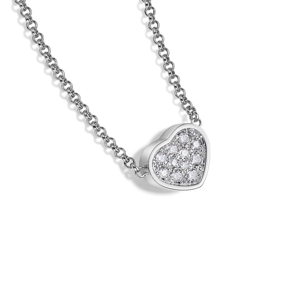 Chopard My Happy Hearts 11 Diamonds White Gold Necklace image number 0