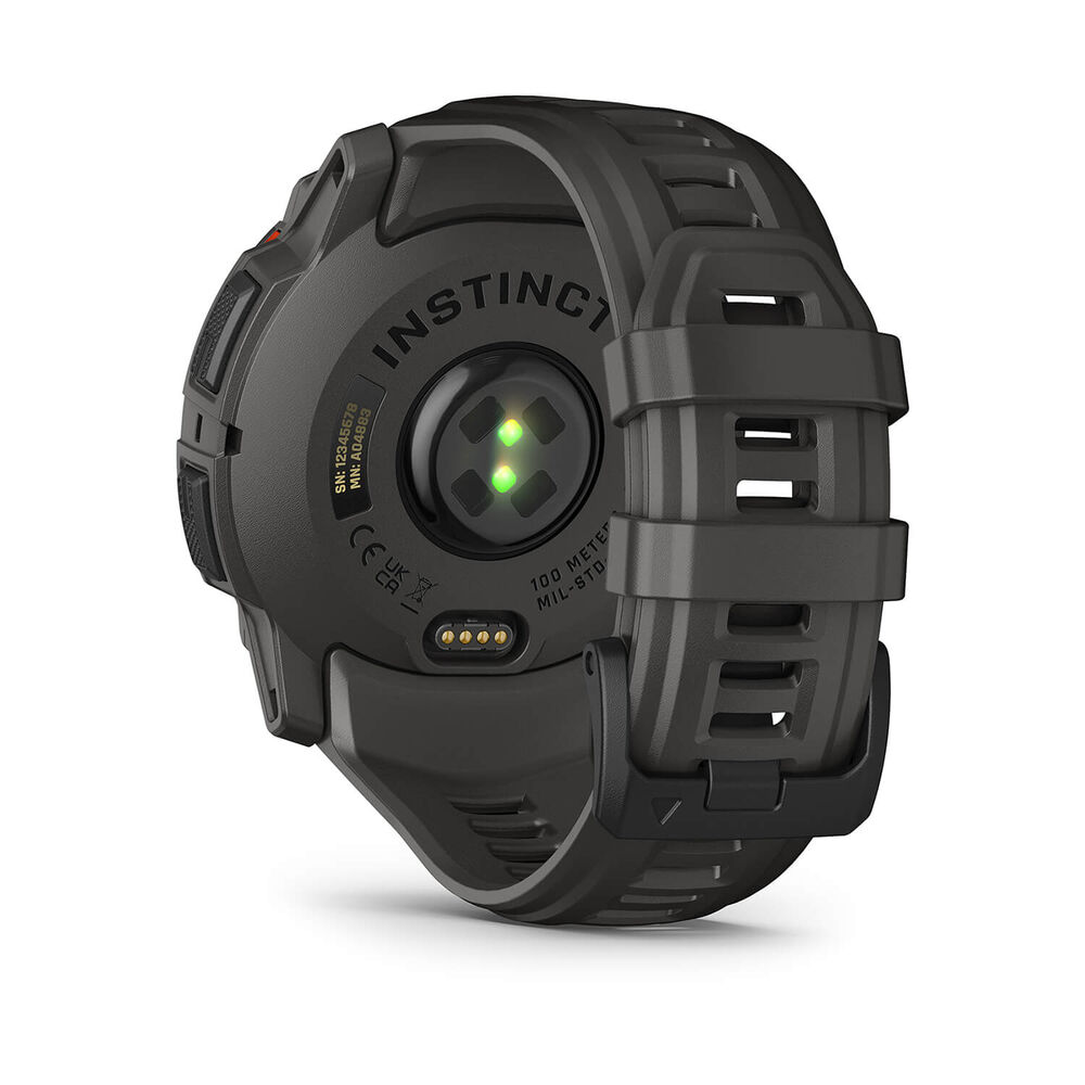Garmin Instinct 3 Solar 50mm Black Bezel Charcoal Silicon Strap Watch image number 8