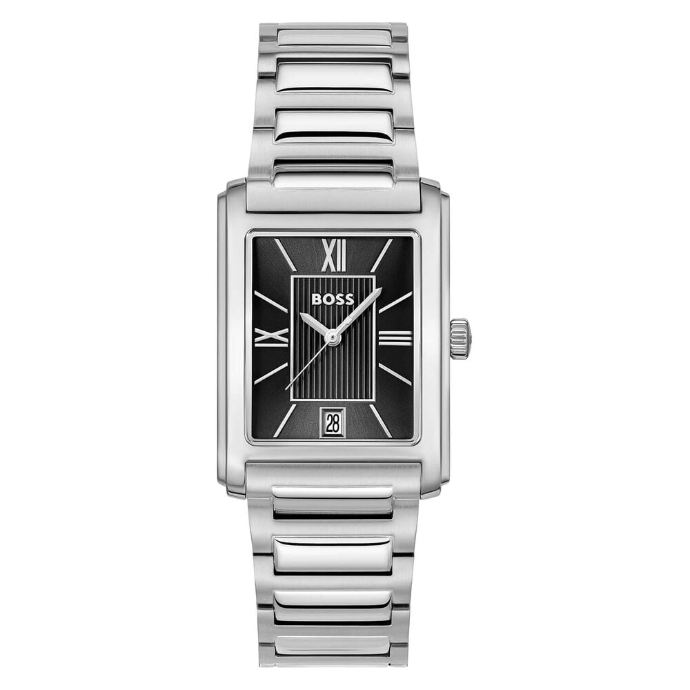 BOSS Principle Dress 28x39mm Black Dial Stainless Steel Bracelet Watch image number 0