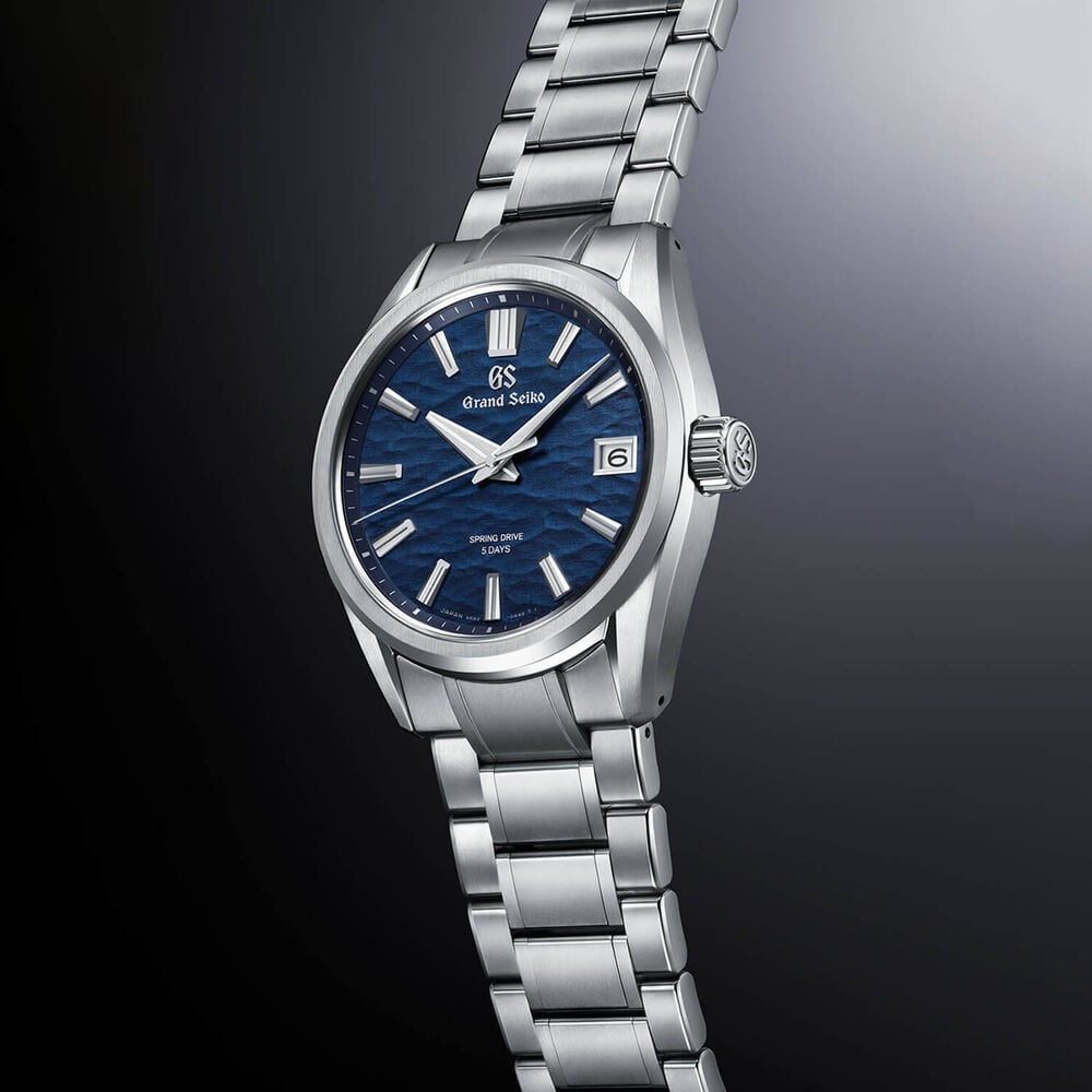 Grand Seiko Evolution 9 Lake Suwa 42mm Blue Dial Titanium Case Watch
