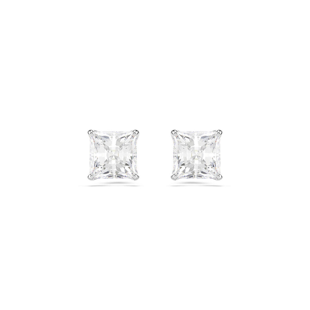 Swarovski Stilla Cubic Zirconia Rhodium Plated Stud Earrings