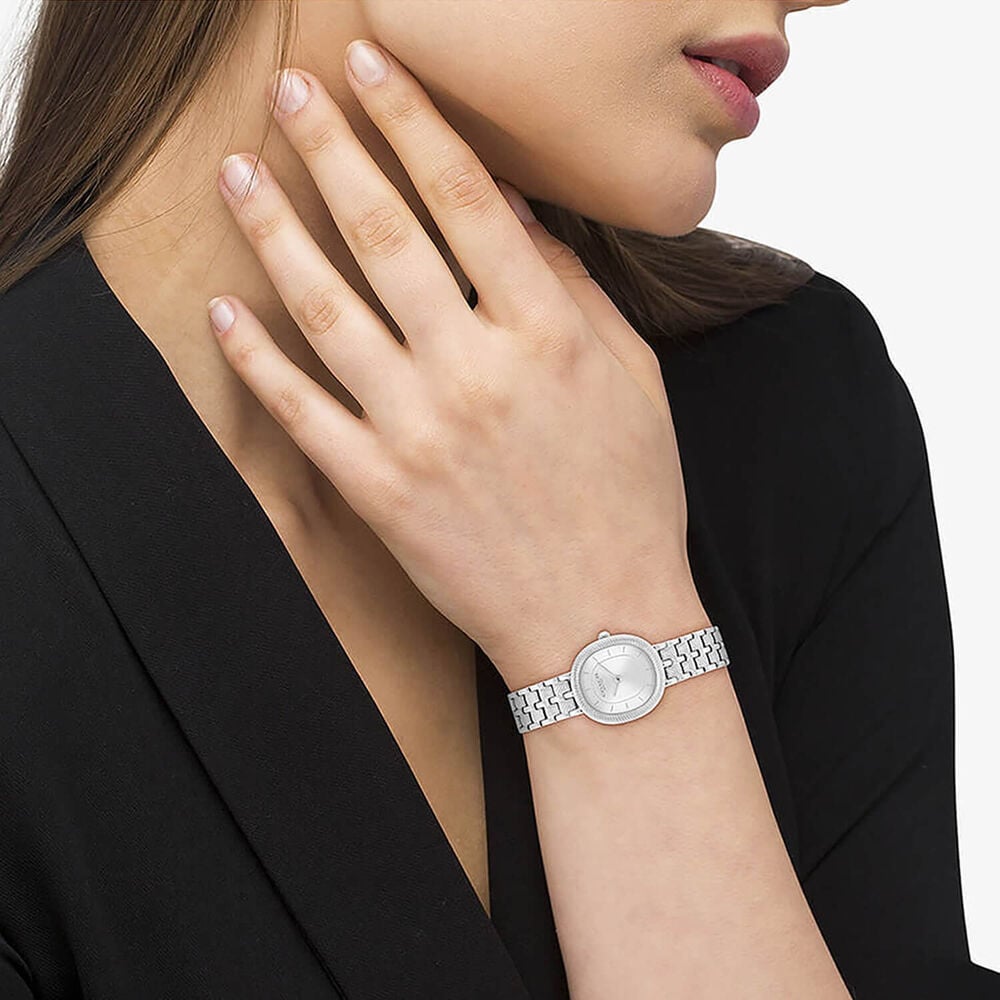 Coach Harlow 23.8mm Silver Dial Steel Bracelet Watch