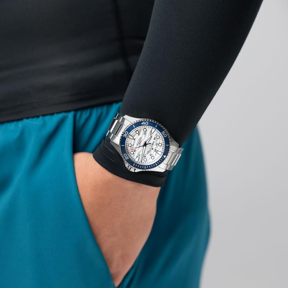 Hamilton Khaki Navy Scuba Auto 40mm White Dial Steel Bracelet Watch