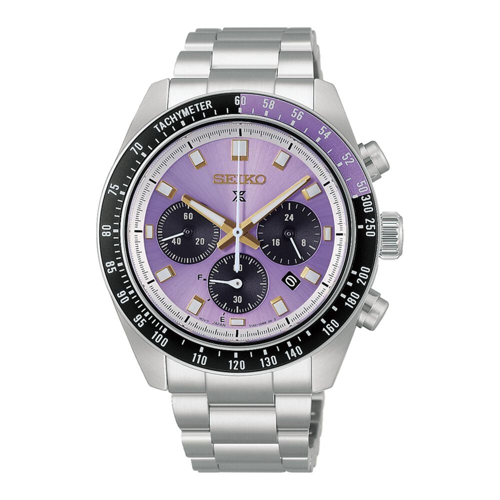 Seiko 145th Anniversary Speedtimer Solar Chronograph Limited Edition Edo Purple Watch