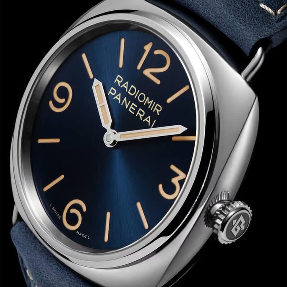 Panerai Radiomir Officine 45mm Blue Dial Leather Strap Watch