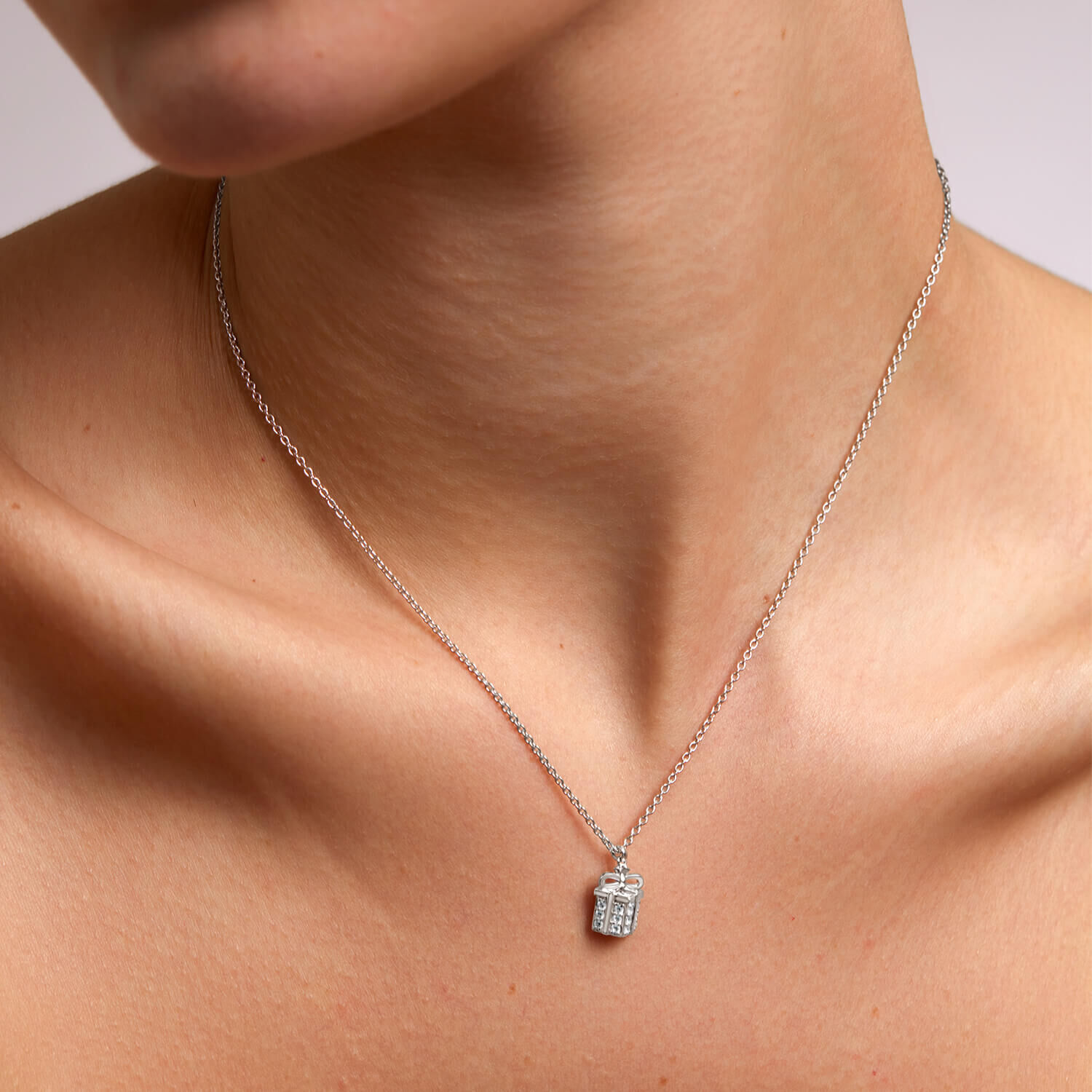 Silver diamond pendant store
