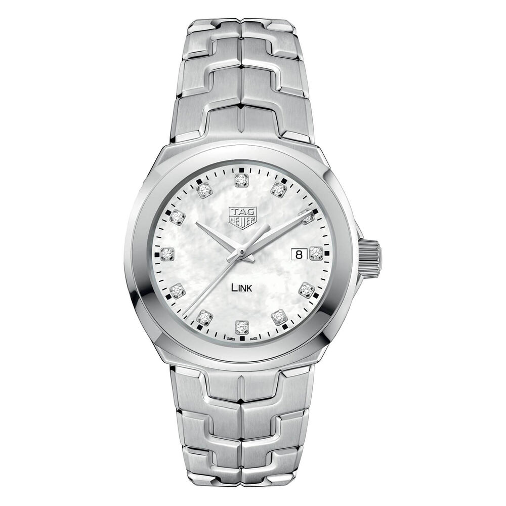 TAG Heuer Link Diamond Dot Mother Of Pearl Dial Steel Bracelet Watch image number 0