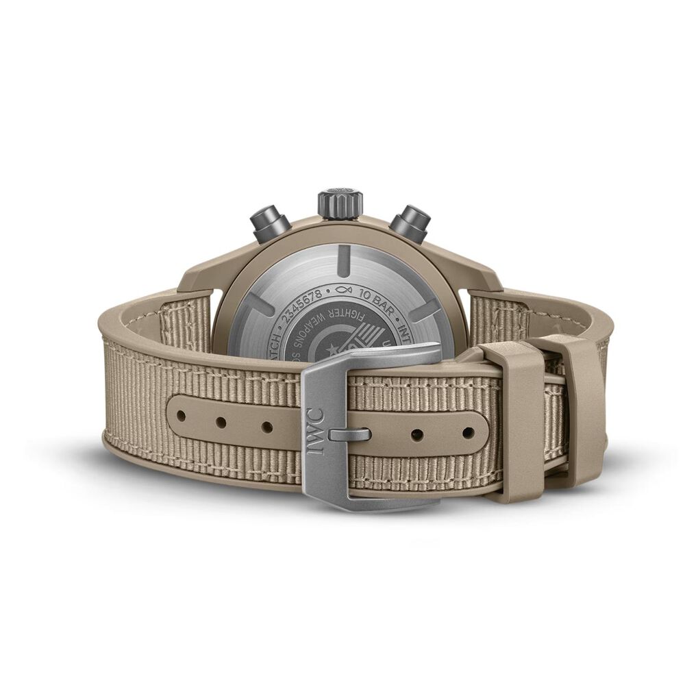 IWC Schaffhausen Pilot's Chronograph Top Gun Mojave Desert 41mm Dial Rubber Strap Watch image number 3