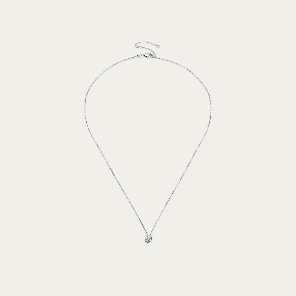 Born 9ct White Gold Lab Grown 0.50ct Diamond Round Brilliant Pendant