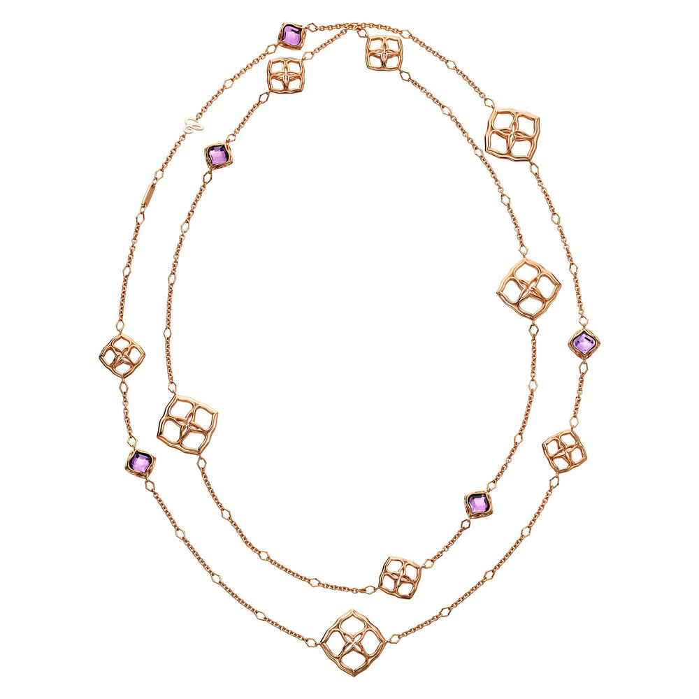 Chopard 18ct Rose Gold Amethyst Impenacle Fancy Necklace image number 0