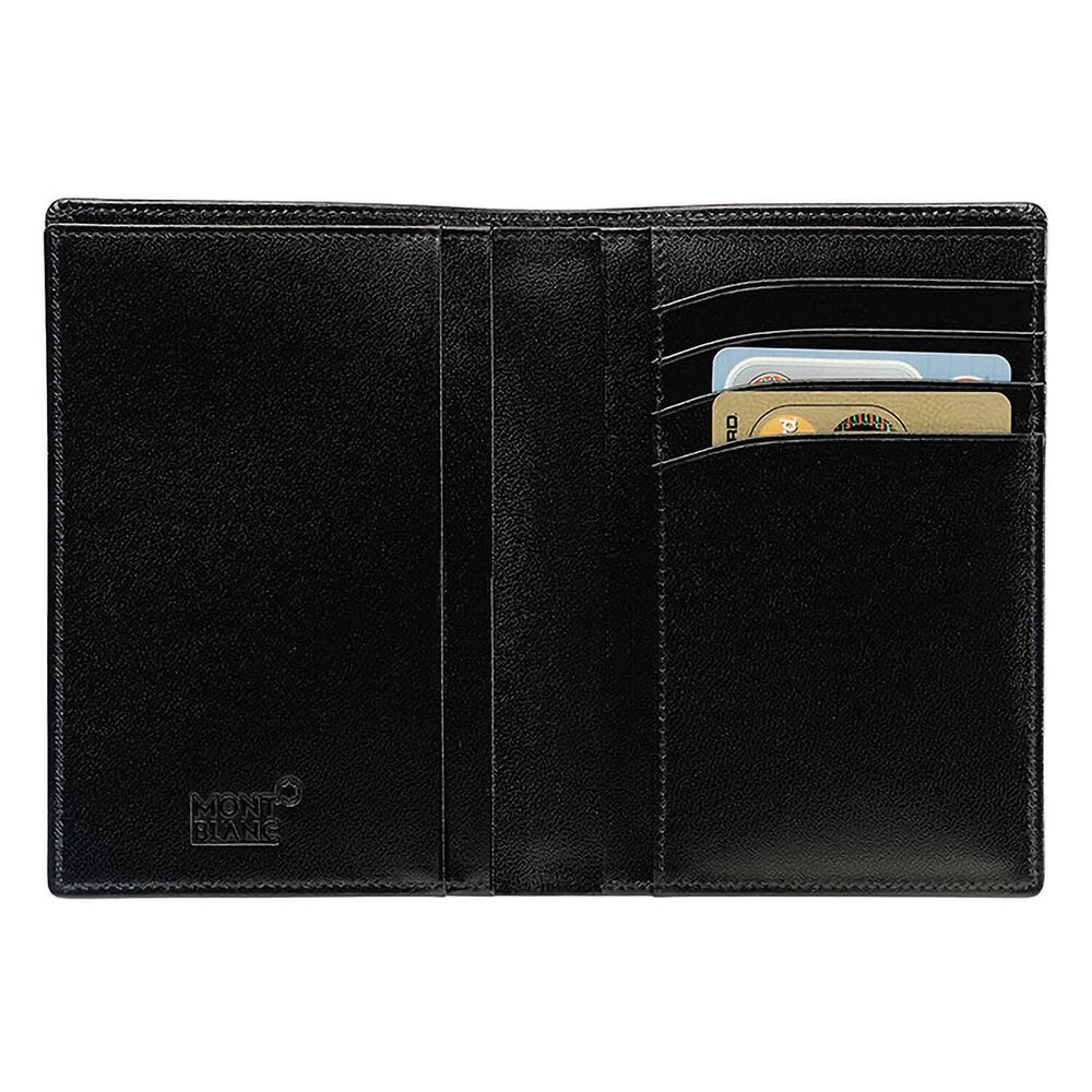 Montblanc Meisterstuck black leather 4 credit card wallet image number 0