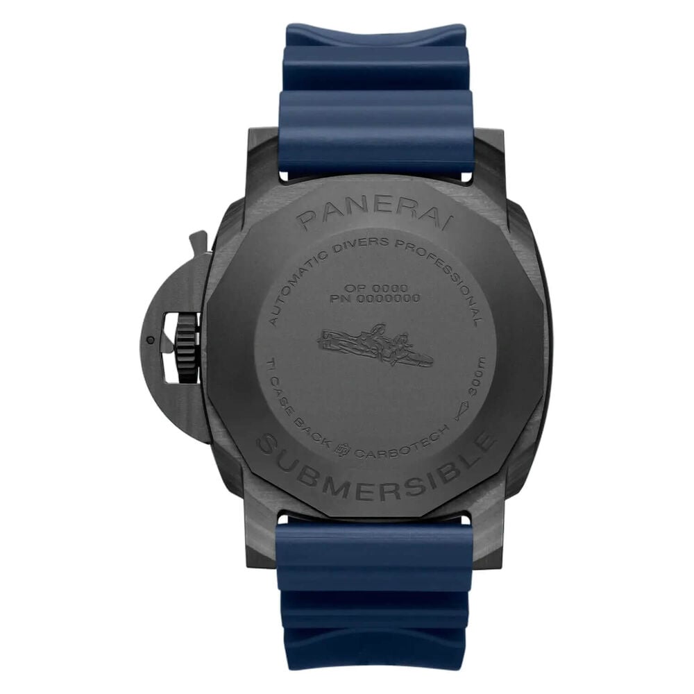 Panerai Submersible 44mm QuarantaQuattro Carbotech™ Blu Abisso Blue Dial Strap Watch