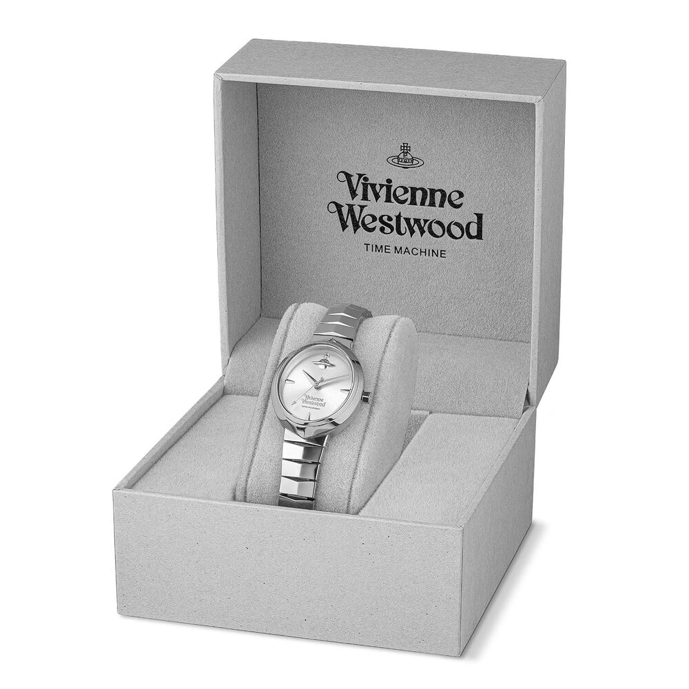 Vivienne Westwood Armour 28mm Silver Dial Steel Bracelet Watch image number 5