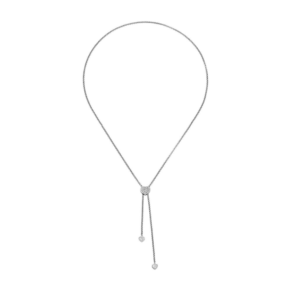 Chopard Happy Hearts 18ct White Gold Diamond Tie Necklace image number 2