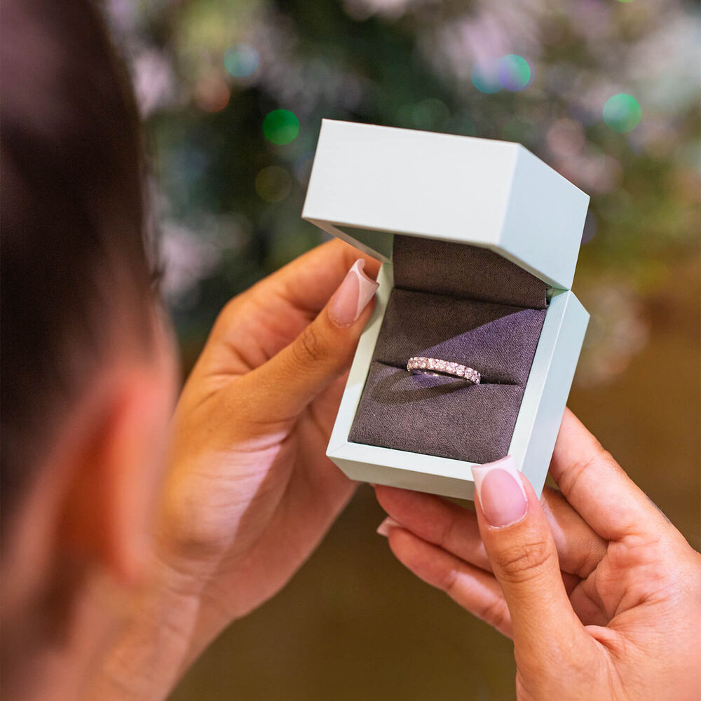 Platinum 1.00ct Diamond 3/4 Full Eternity Ring image number 9