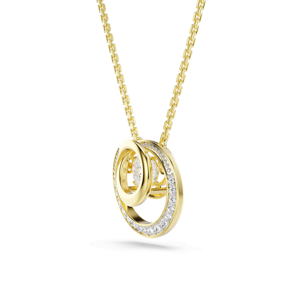 Swarovski Hyperbola Crystals & Cubic Zirconia 18ct Yellow Gold Finished Pendant
