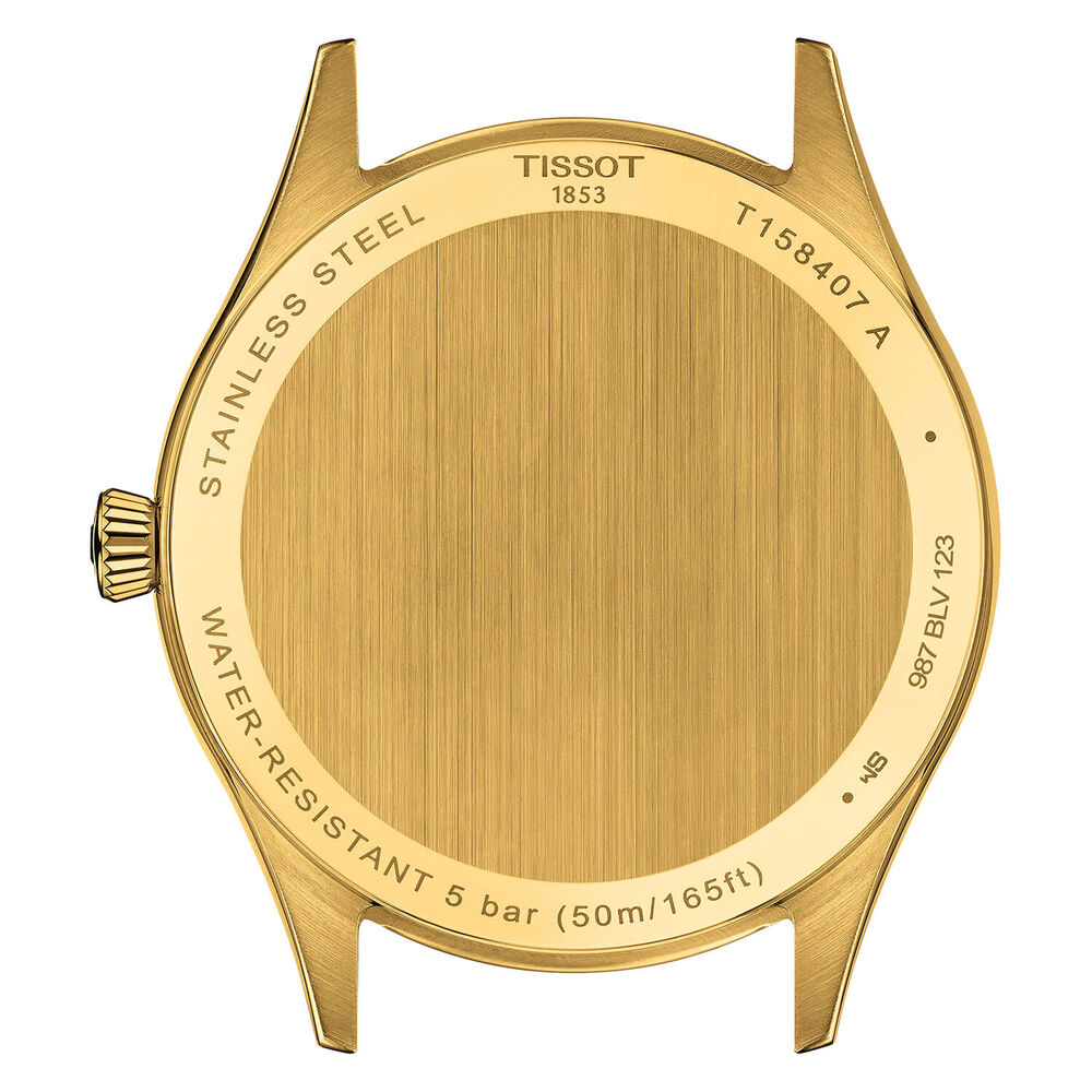 Tissot Classic Dream 40mm Ivory Dial Brown Leather Strap Watch image number 2