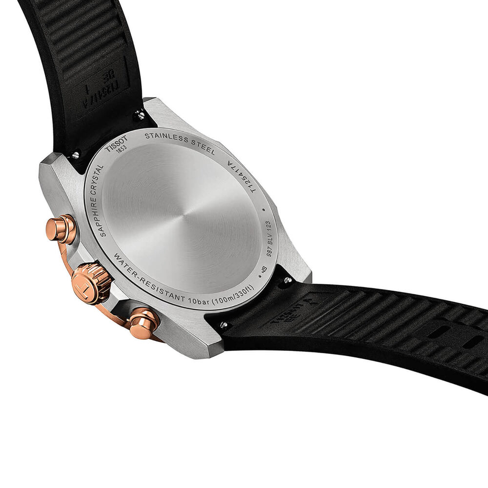 Tissot Supersport Chrono 42mm Black Dial Black Rubber Strap Watch