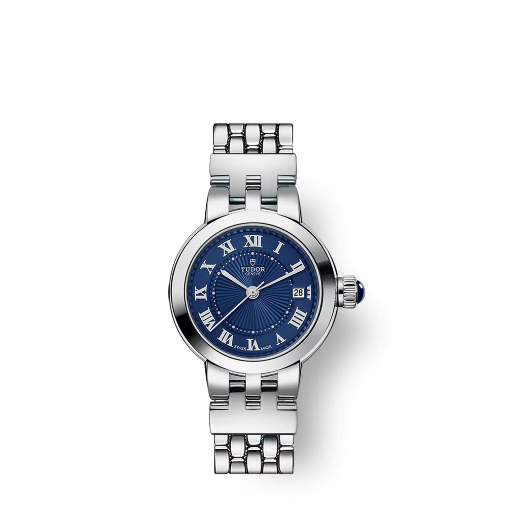 TUDOR Clair De Rose 26mm Blue Dial Roman Numerals Steel Bracelet Watch