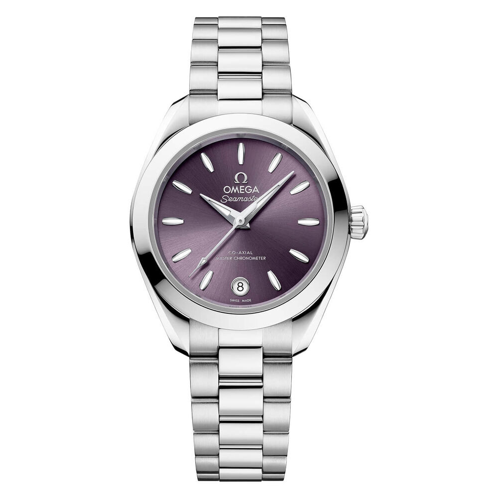 OMEGA Aqua Terra 150M 30mm Lavender Dial Steel Bracelet Watch image number 0