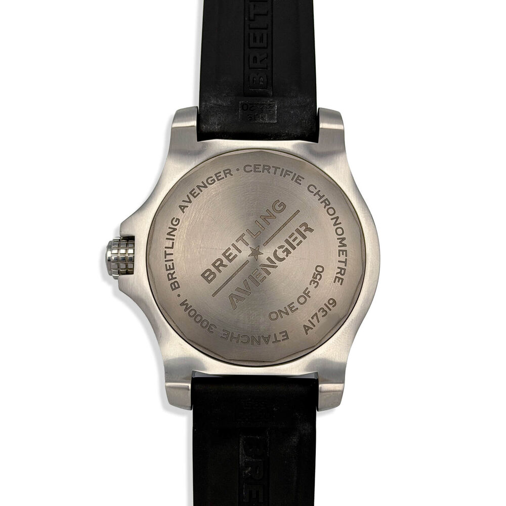 Pre-Owned Breitling Avenger Seawolf 45mm Black Dial Rubber Strap Watch image number 3