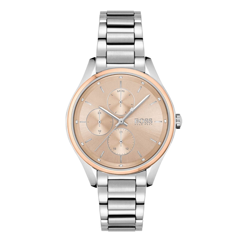 BOSS Grand Course 36mm Rose Dial Steel Case Bracelet Watch image number 0