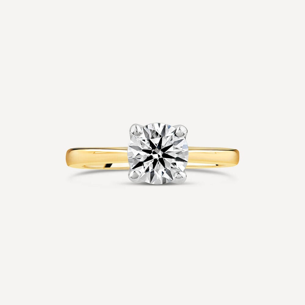 Born 18ct Yellow Gold 1.20ct Lab Grown Round Solitaire Diamond Ring