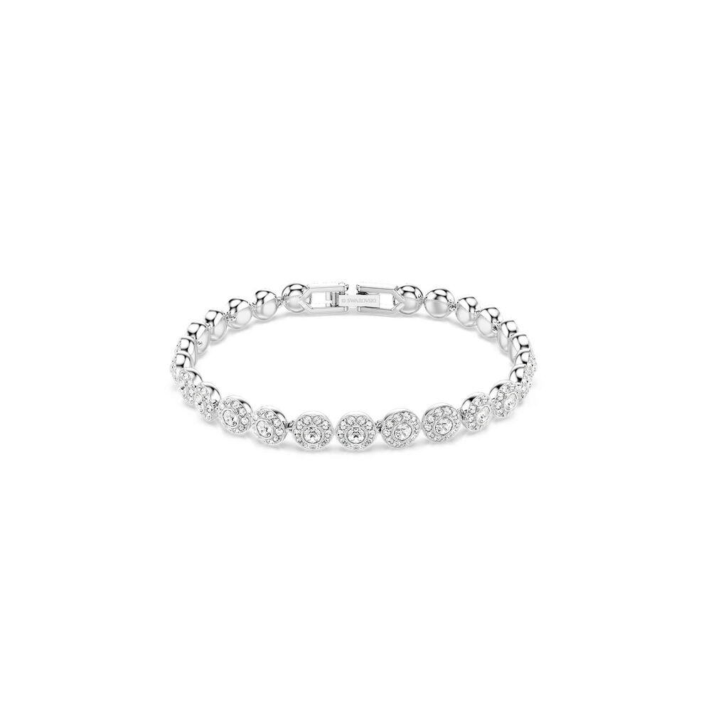 Swarovski Crystal Angelic Rhoidum Plated Halo Bracelet