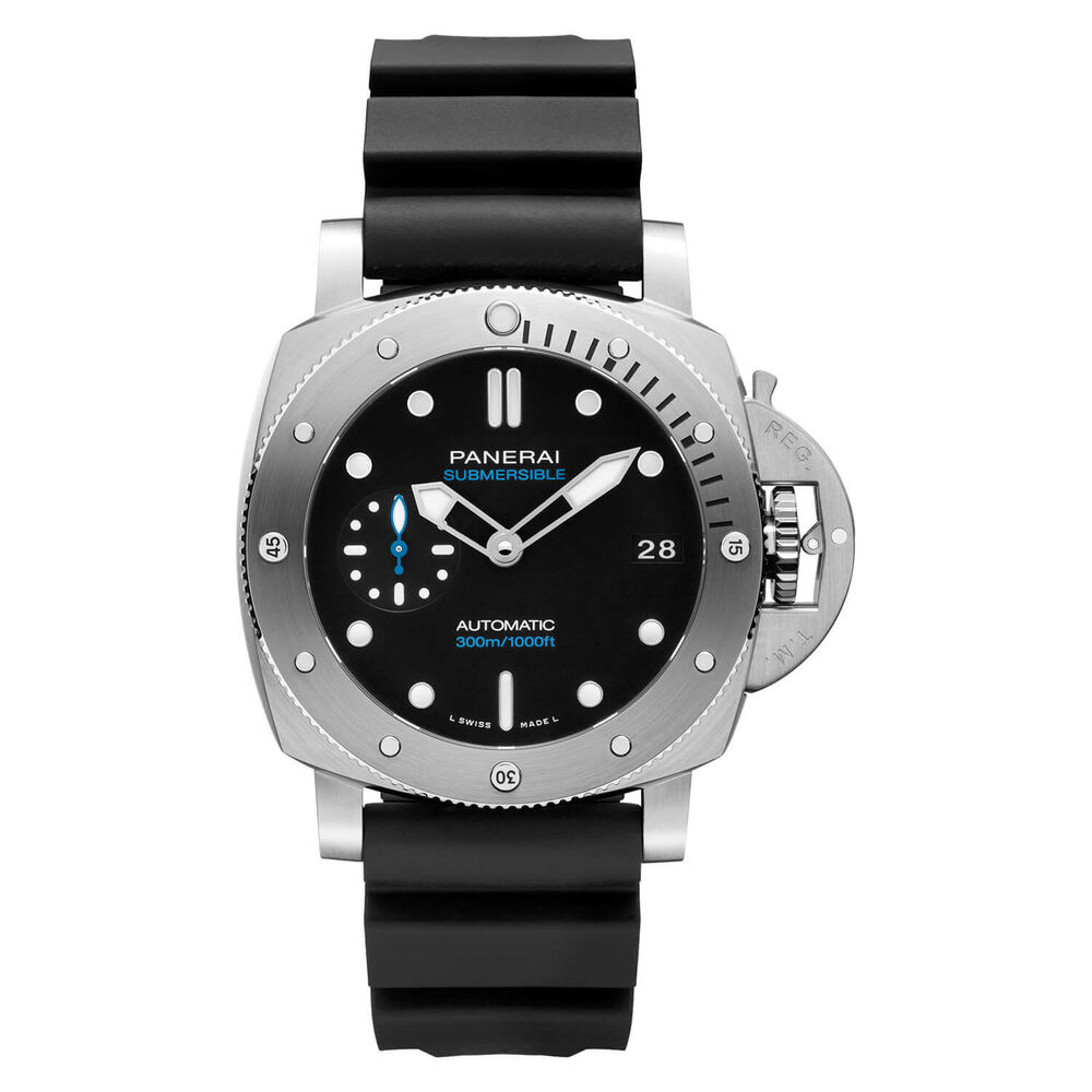 Panerai Submersible 42mm Black Dial Strap Watch image number 0