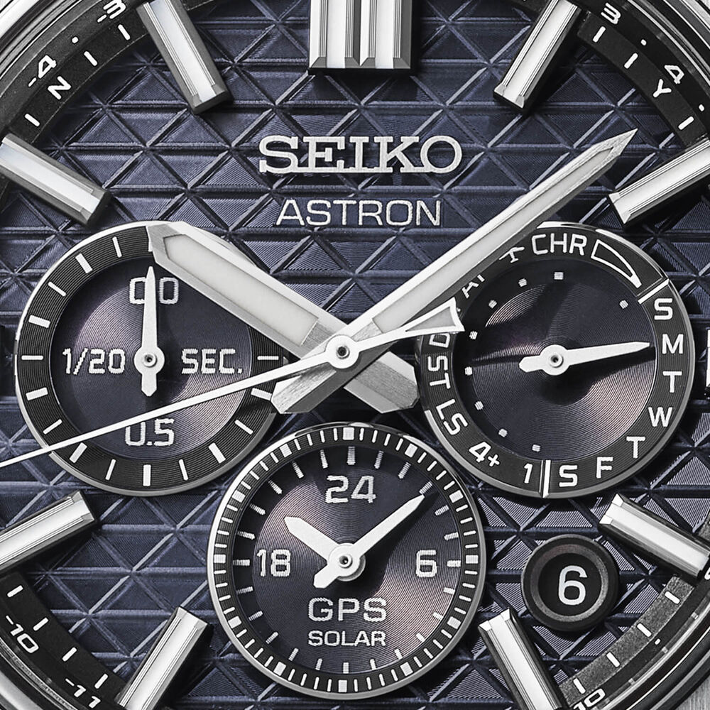 Seiko Astron 'Tesselate' 5X63 Astral Onyx Dial Titanium Bracelet Watch
