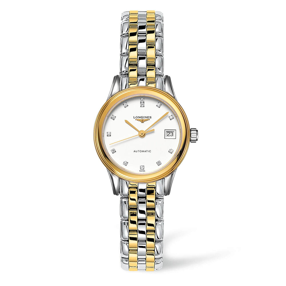 Longines Flagship Ladies Two-Tone Diamond-Set Automatic Watch image number 0