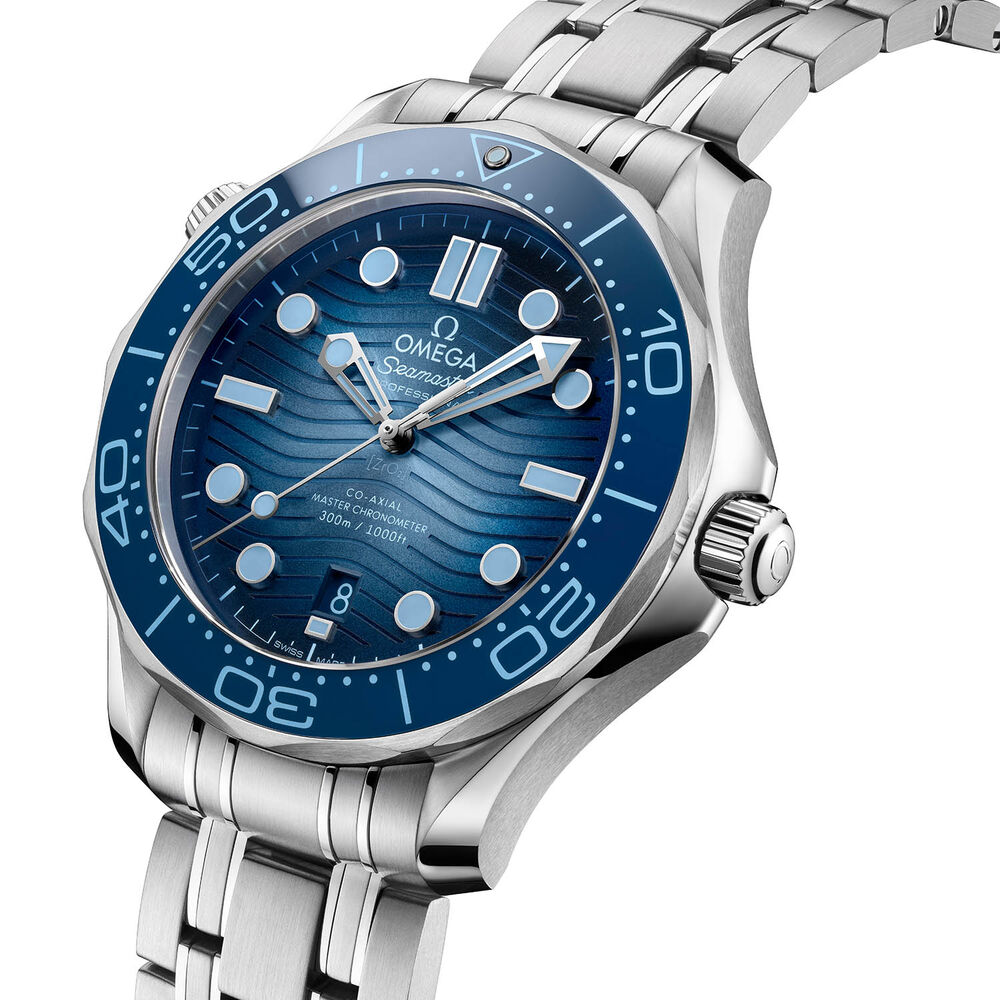 OMEGA Seamaster Diver 300 42mm Summer Blue Dial Steel Bracelet Watch image number 1