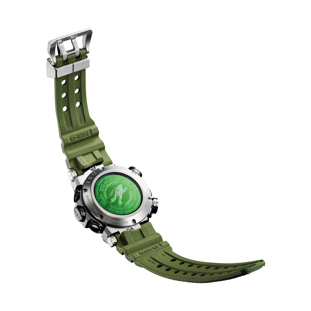 G-SHOCK MR-G 56mm Black Dial Green Resin Strap Watch image number 5