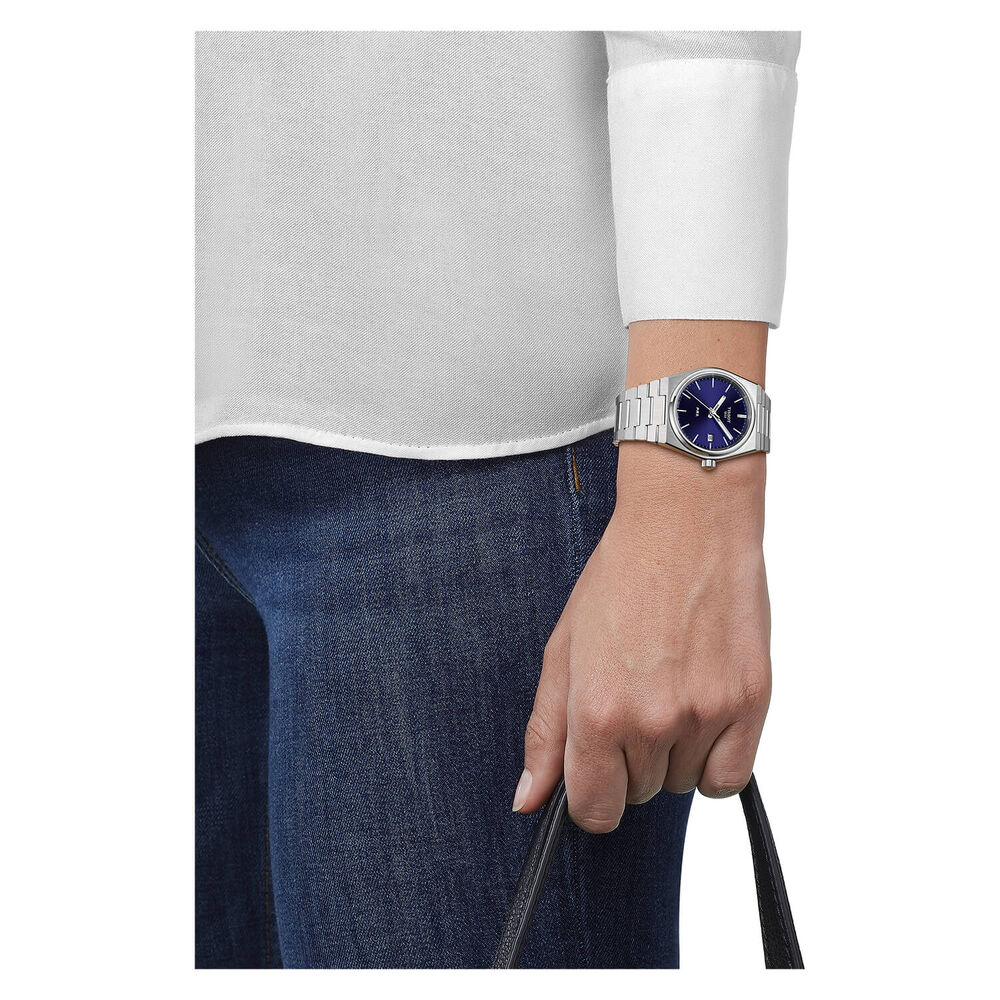 Tissot PRX 35mm Dark Blue Dial Steel Bracelet Watch image number 3