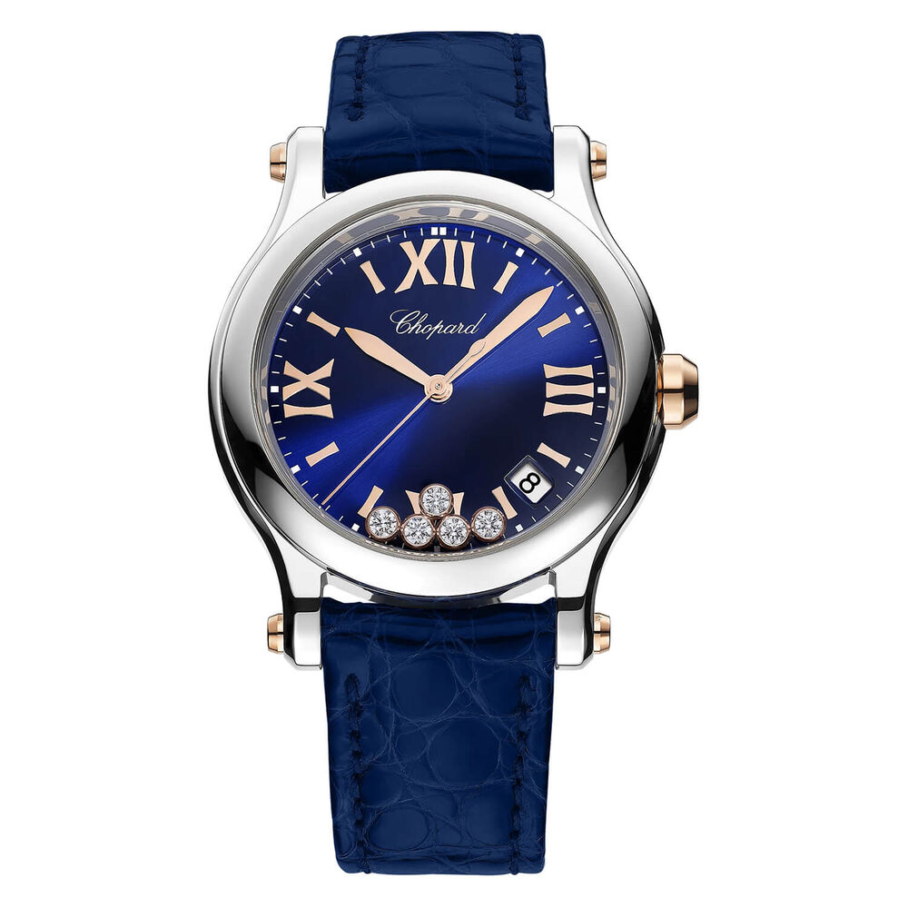 Chopard Happy Sport 36mm Blue Dial Strap Watch