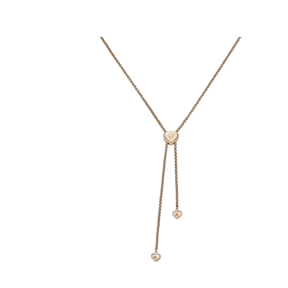 Chopard Happy Hearts 0.1ct Diamond Mother of Pearl 18ct Yellow Gold Necklace