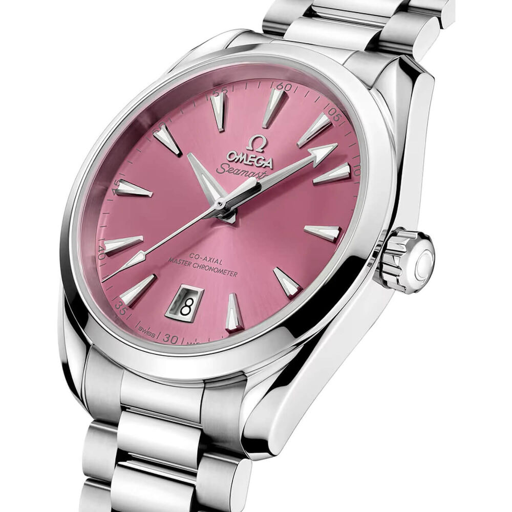 OMEGA Seamaster Aqua Terra Shades 38mm Shell Pink Dial Steel Bracelet Watch image number 1