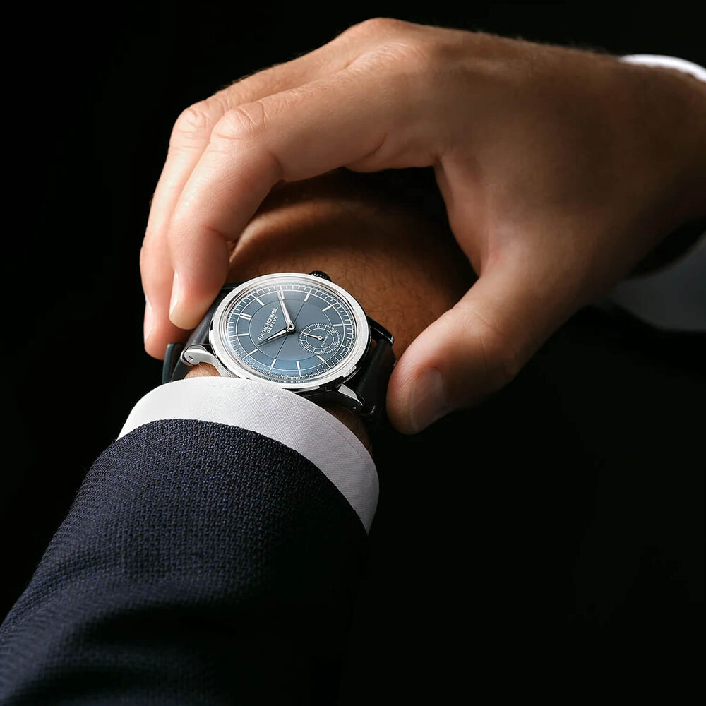 Raymond Weil Millesime 39.5mm Denim Blue Dial Leather Strap Watch image number 4