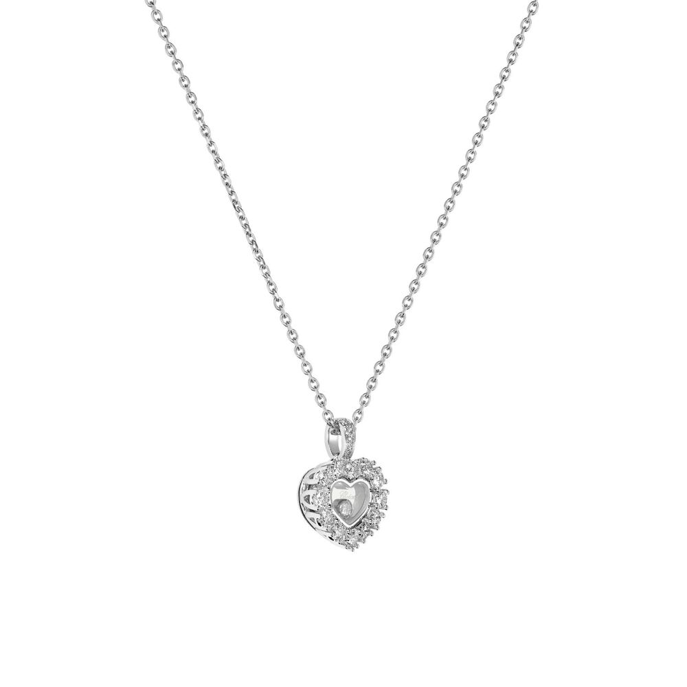 Chopard Happy Diamonds 18ct White Gold 0.64ct Heart Necklace