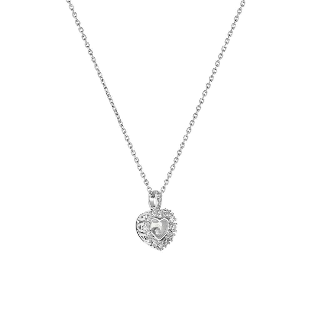 Chopard Happy Diamonds 18ct White Gold 0.64ct Heart Necklace image number 1