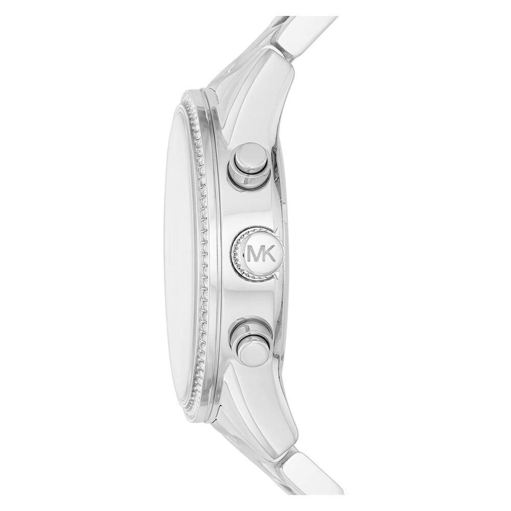Michael Kors Ritz Silver Dial Cubic Zirconia Set Steel Case Bracelet Watch image number 1