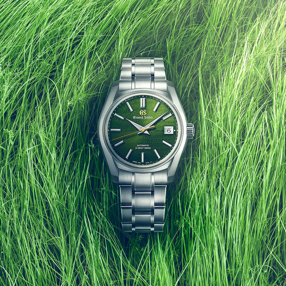 Grand Seiko Heritage 'Rikka &ndash; Early Summer' 62GS Hi-Beat 40mm Green Dial Steel Bracelet Watch image number 3