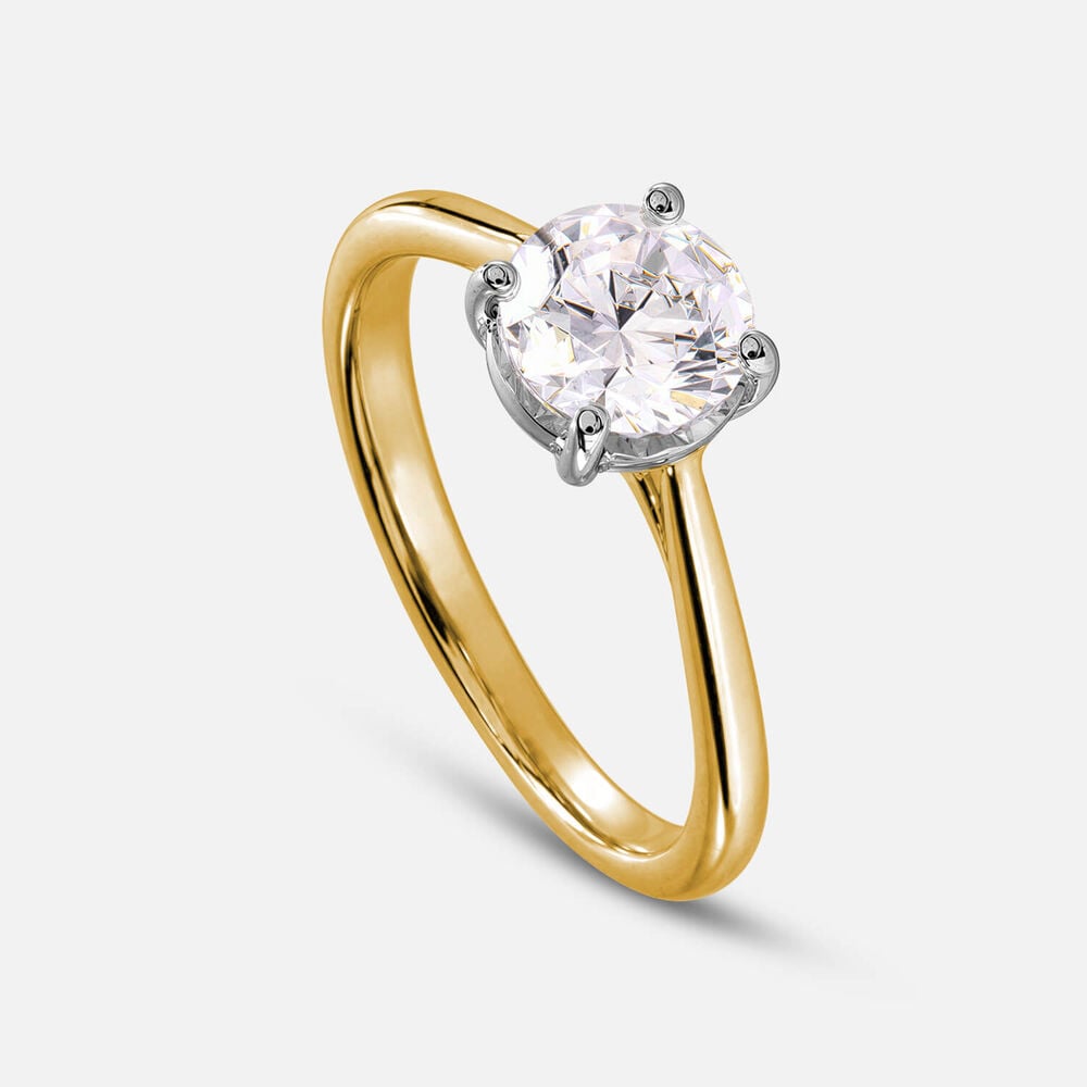 Prism 9ct Yellow Gold 1ct Round Brilliant Diamond Solitaire Ring