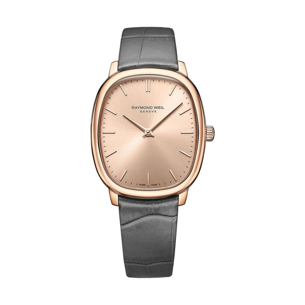 Raymond Weil Toccata Heritage 38mm Copper Dial Grey Leather Strap Watch image number 0