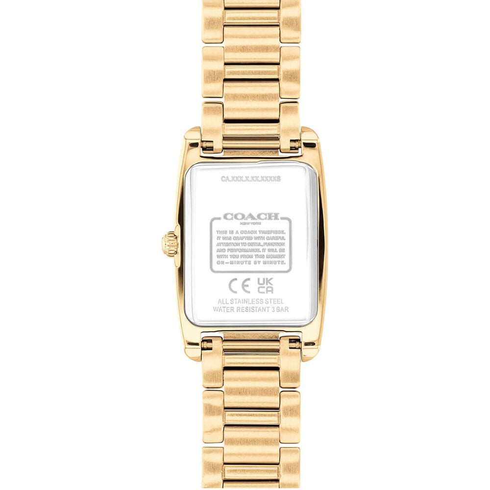 Coach Reese 24mm Gold Dial Crystal Dots Gold Tone Steel Bracelet Watch