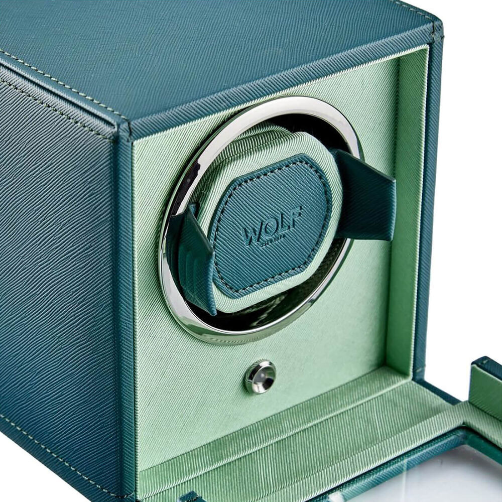 WOLF Cub Seltzer Tea & Mint Single Watch Winder With Cover