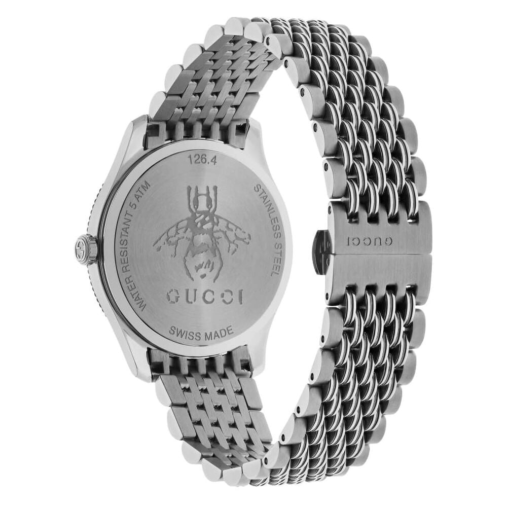 Gucci Timeless 36mm Silver Dial Steel Case Bracelet Watch image number 1