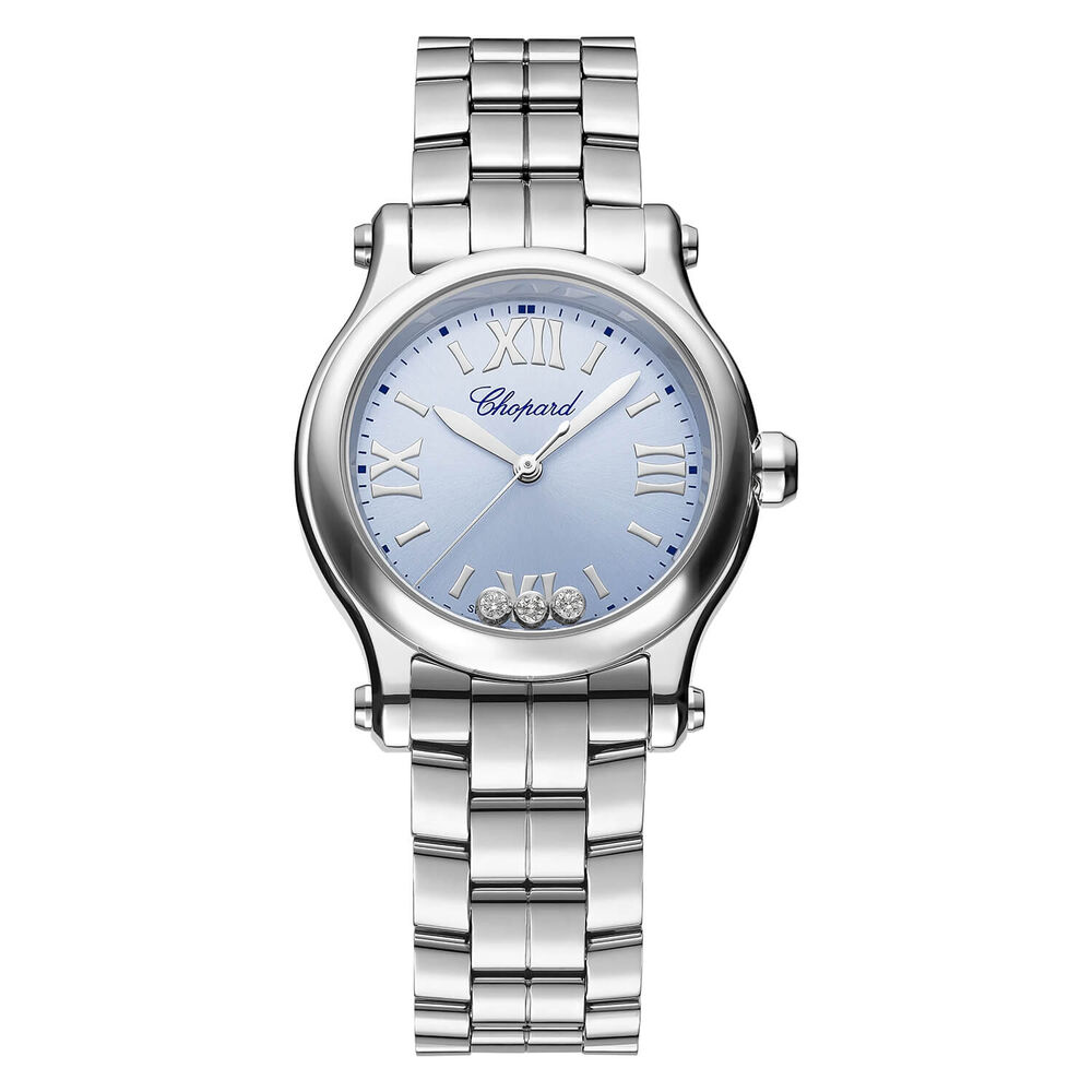 Chopard Happy Sport 30mm Blue Dial Steel Bracelet Watch